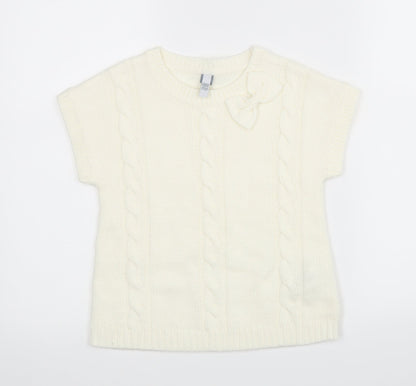 Freestyle Womens White   Pullover Jumper Size 8