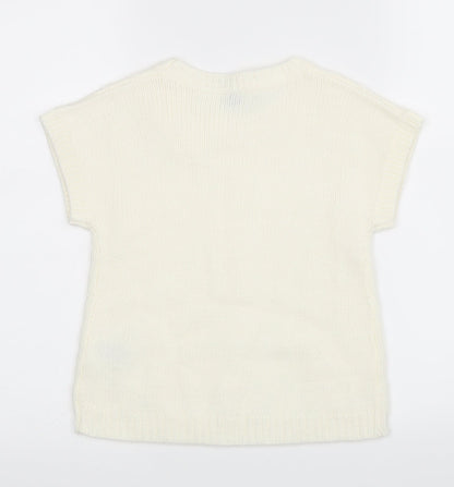 Freestyle Womens White   Pullover Jumper Size 8