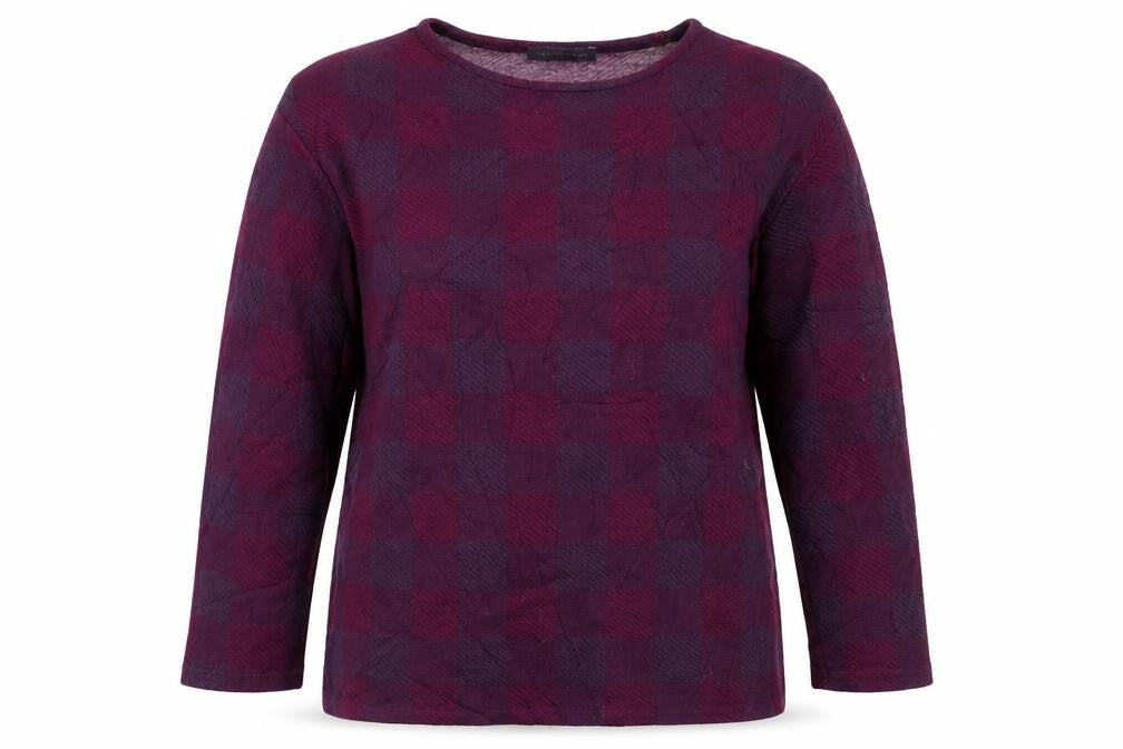 Marks & Spencer Womens Purple Check  Pullover Jumper Size 14