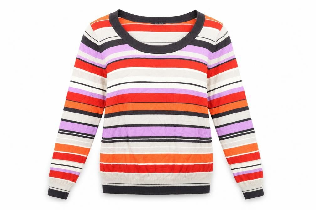 Planet Womens Multicoloured Striped  Pullover Jumper Size L