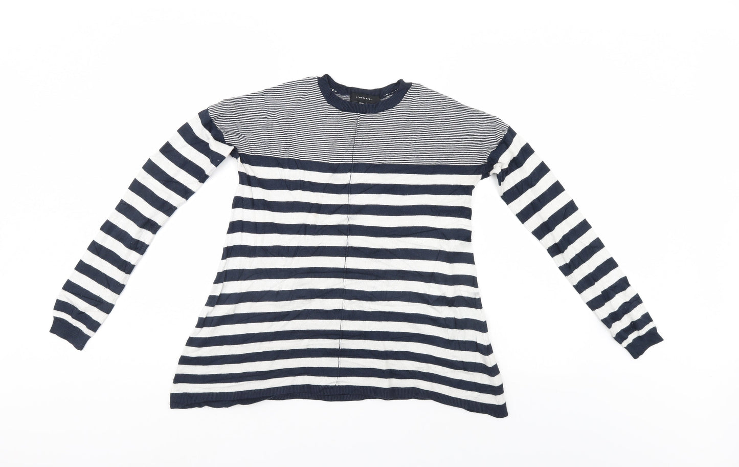 Atmosphere Womens Blue Striped  Pullover Jumper Size 8