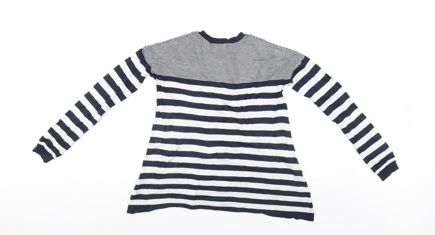 Atmosphere Womens Blue Striped  Pullover Jumper Size 8