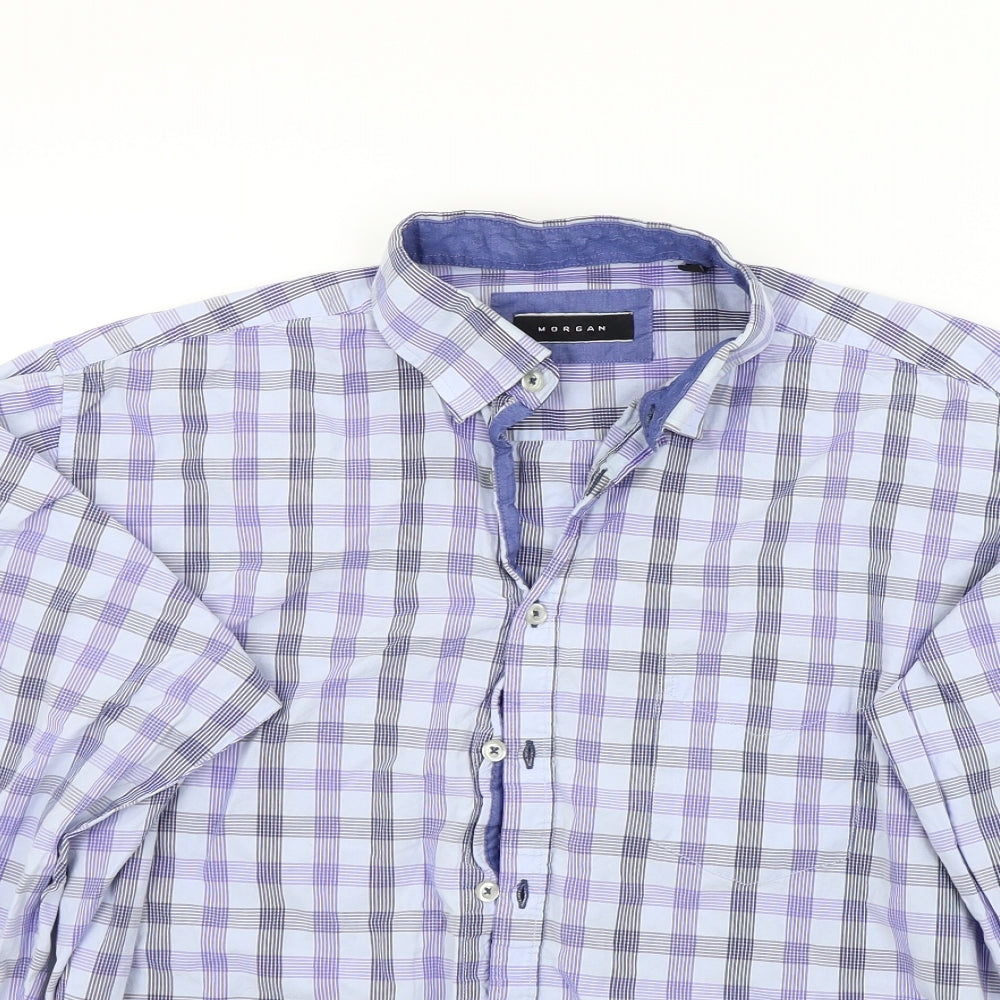 Morgan Mens Multicoloured Check   Button-Up Size 42  - Front pocket