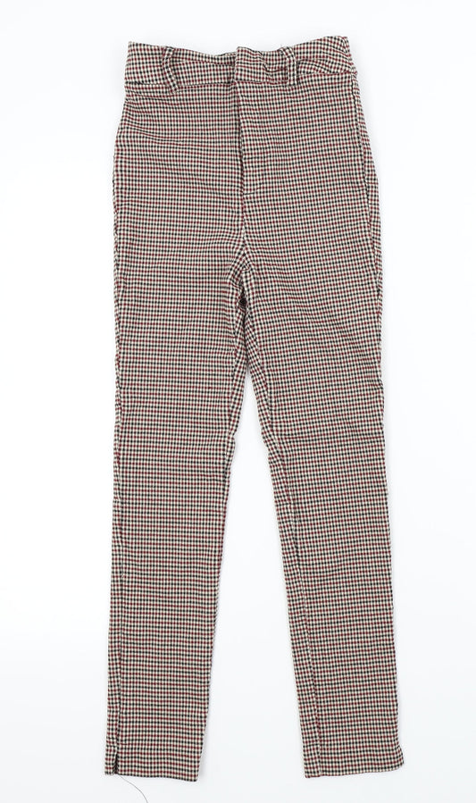 astradivarius Womens Multicoloured Check   Trousers Size 8 L24 in