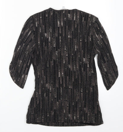 Back view of Principles women’s grey basic t-shirt, size UK 6