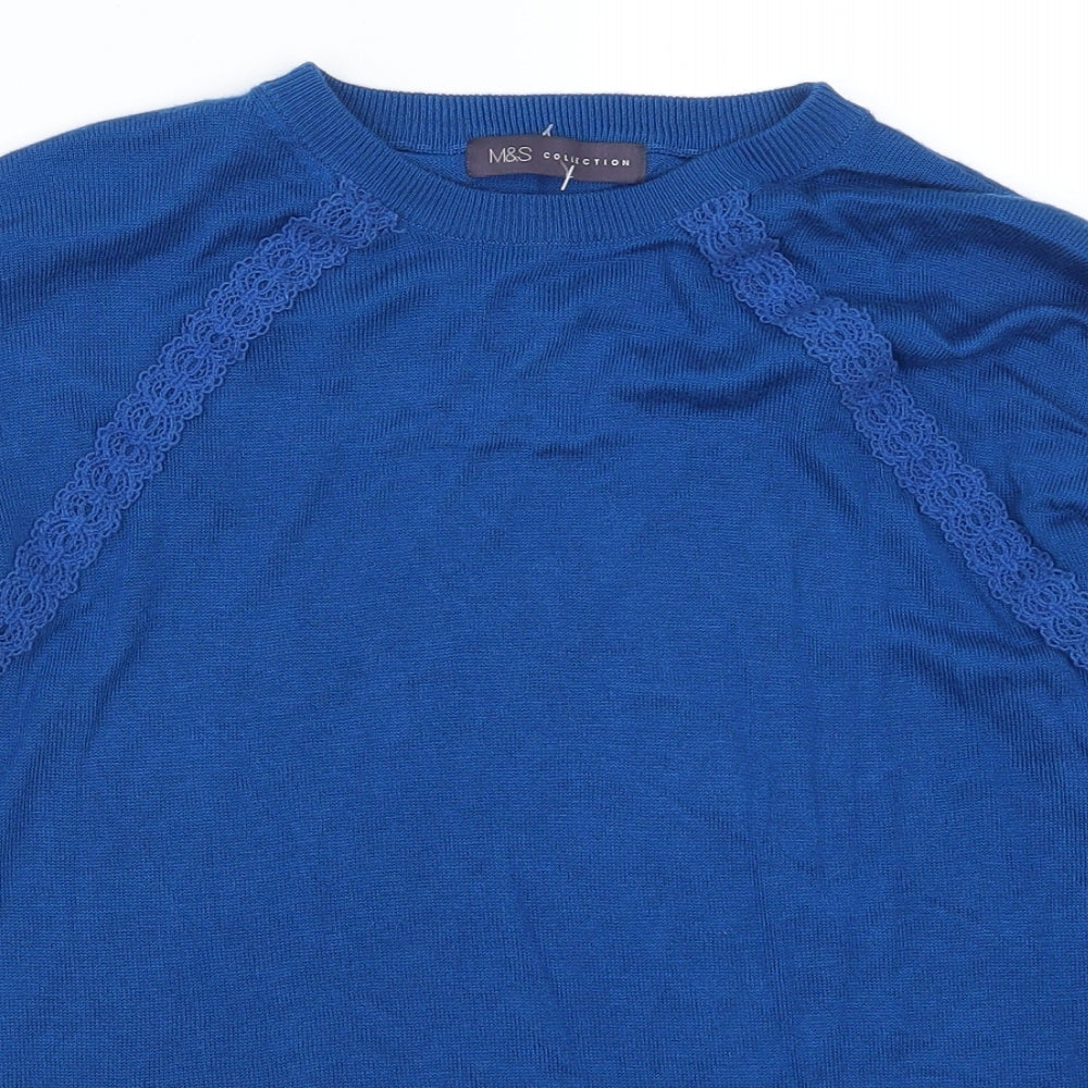 Marks and Spencer Womens Blue   Pullover Jumper Size S