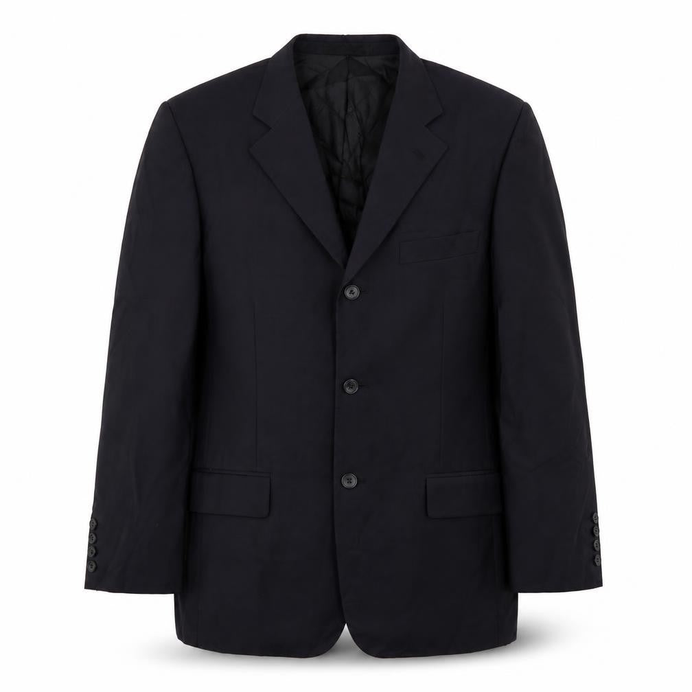 St Rome Mens Black   Jacket Suit Jacket Size 38