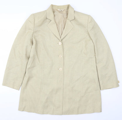 ELVI Womens Beige   Jacket Suit Jacket Size 18