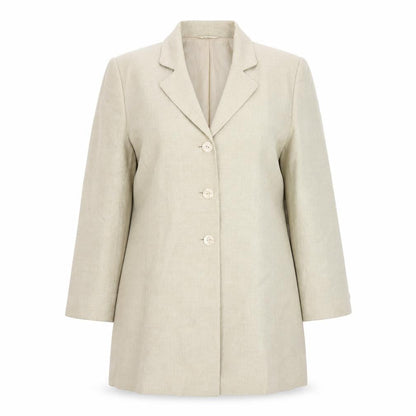 ELVI Womens Beige   Jacket Suit Jacket Size 18