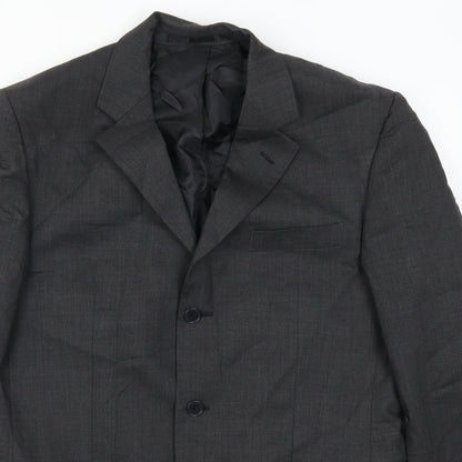 Pinstripe Mens Grey   Jacket Suit Jacket Size 40
