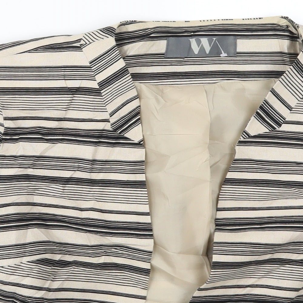 BHS Womens Beige Striped  Jacket  Size 14