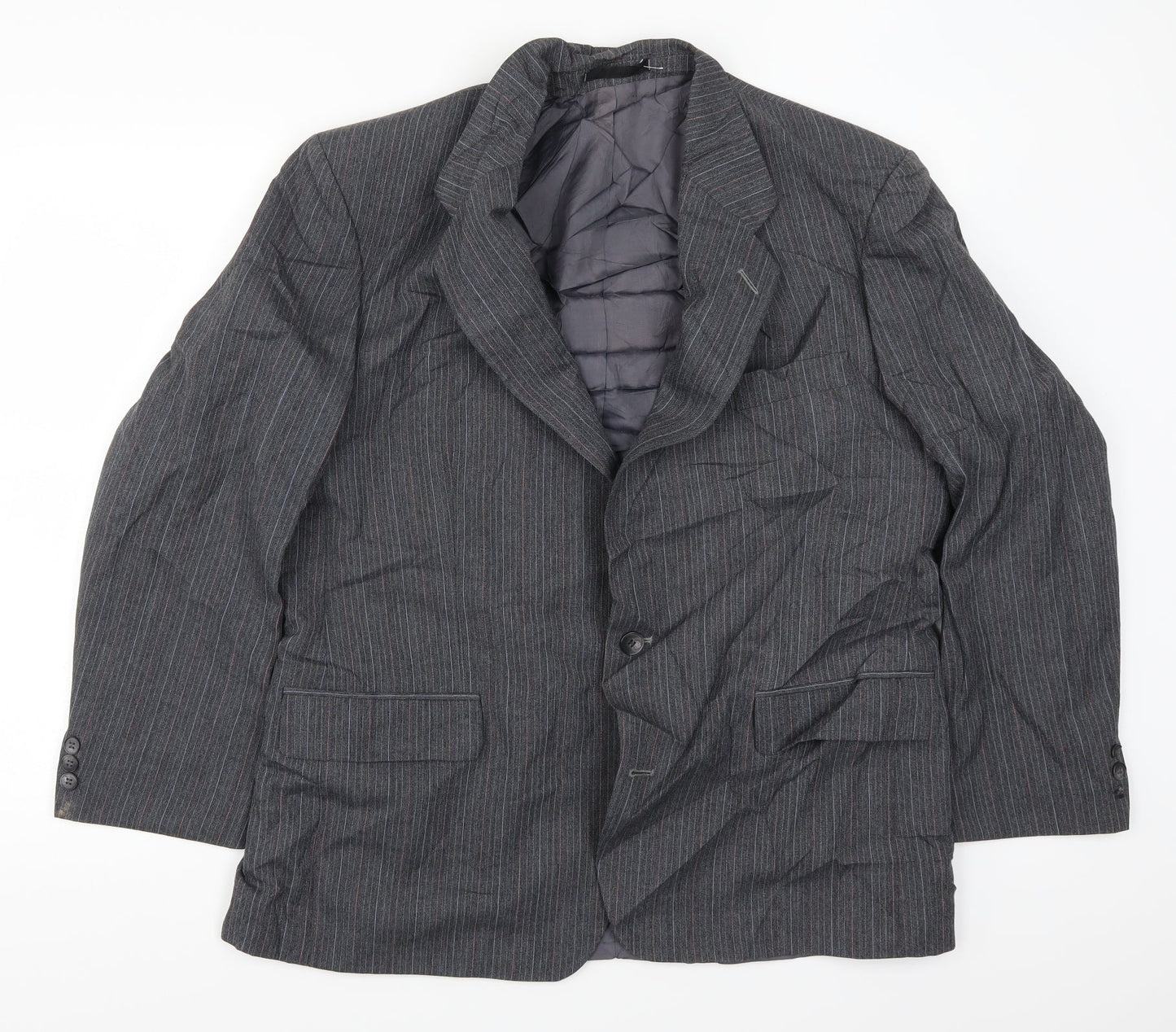 St Michael Mens Grey Striped  Jacket Suit Jacket Size 44