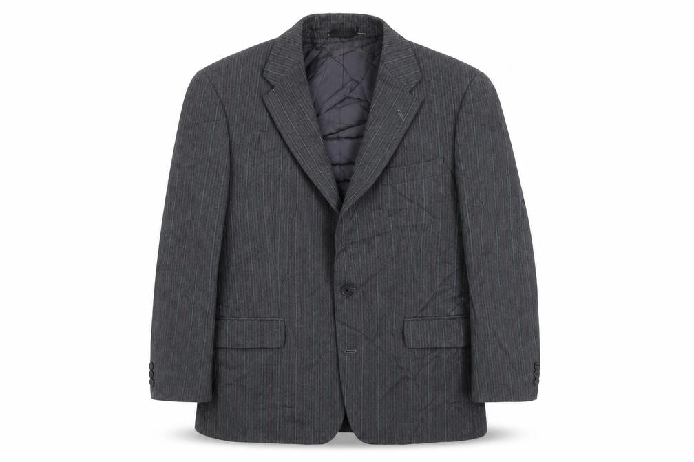 St Michael Mens Grey Striped  Jacket Suit Jacket Size 44