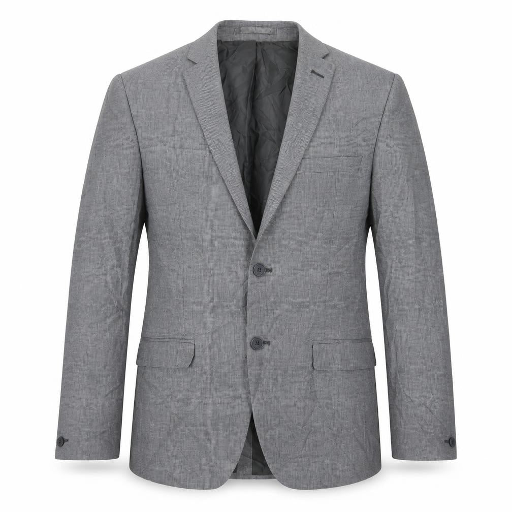 Preworn Mens Grey Houndstooth  Jacket Suit Jacket Size 36