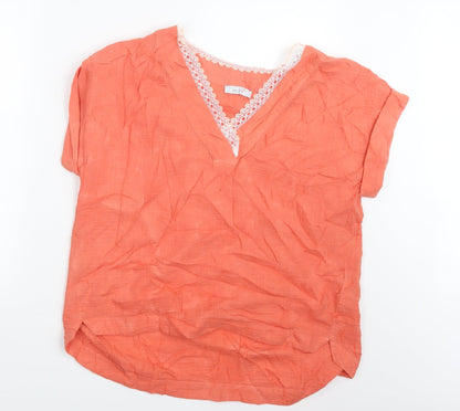 Per Una Womens Orange   Basic T-Shirt Size 12