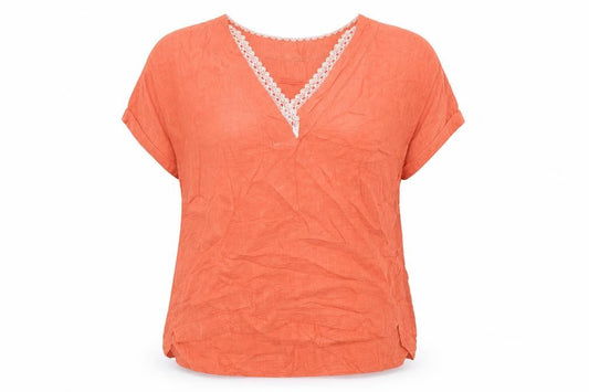Per Una Womens Orange   Basic T-Shirt Size 12