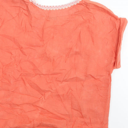 Per Una Womens Orange   Basic T-Shirt Size 12