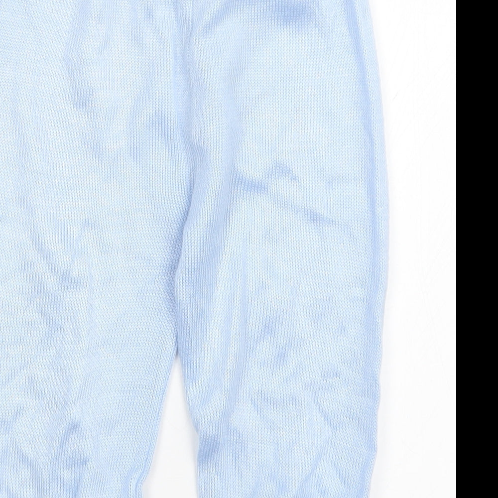 Preworn Boys Blue  Knit Jogger Trousers Size 12 Months