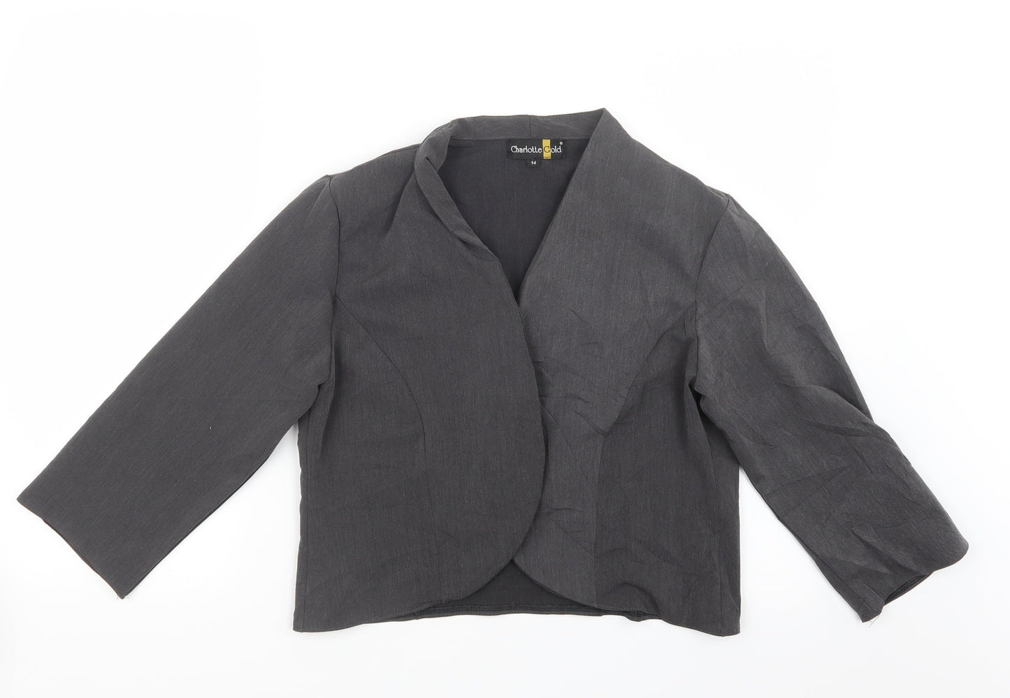 Charlotte Gold Womens Grey   Jacket  Size 14
