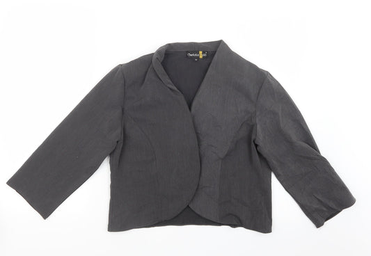 Charlotte Gold Womens Grey   Jacket  Size 14