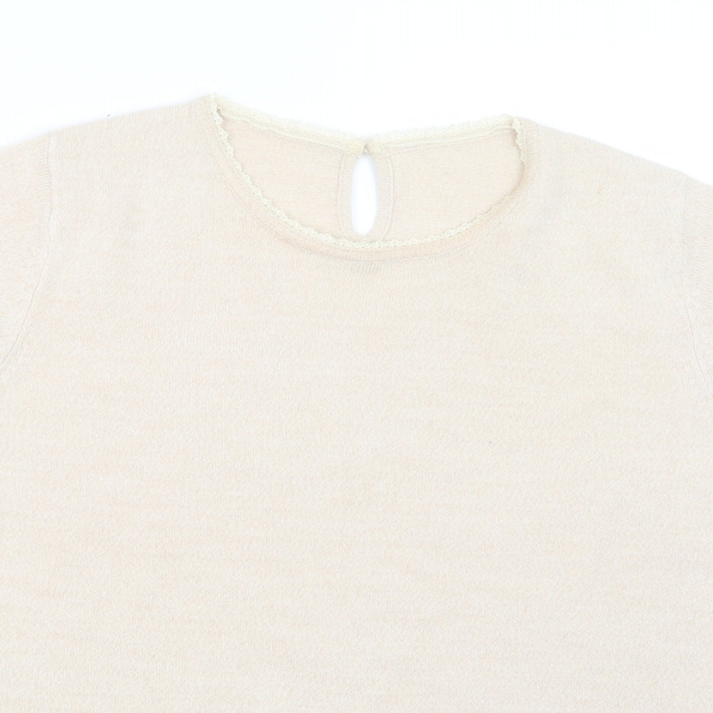 BHS Womens Beige  Knit Pullover Jumper Size 14