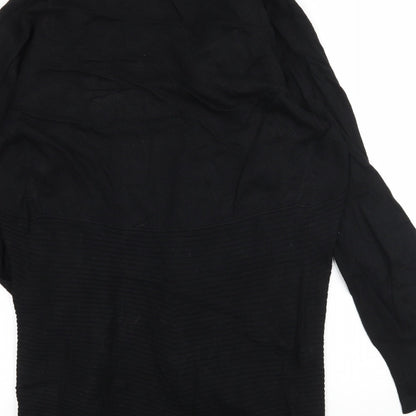 Preloved BHS Womens Black  Knit Cardigan Jumper Size 14 - Label