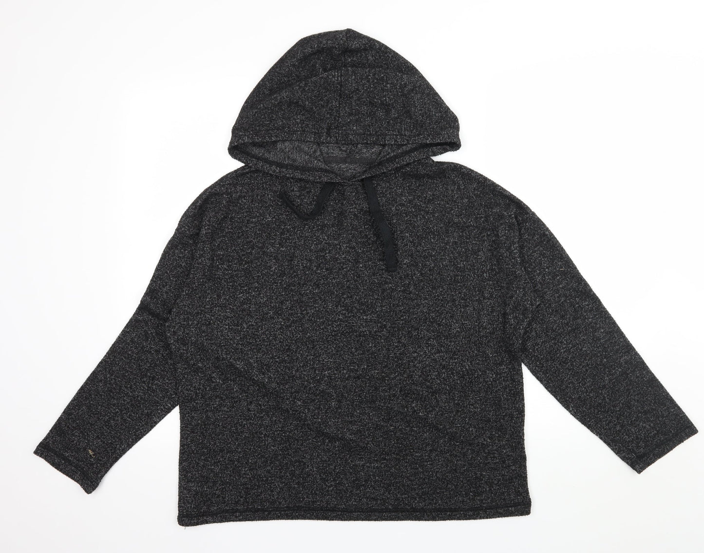 Peacocks Womens Grey  Jersey Pullover Hoodie Size 10