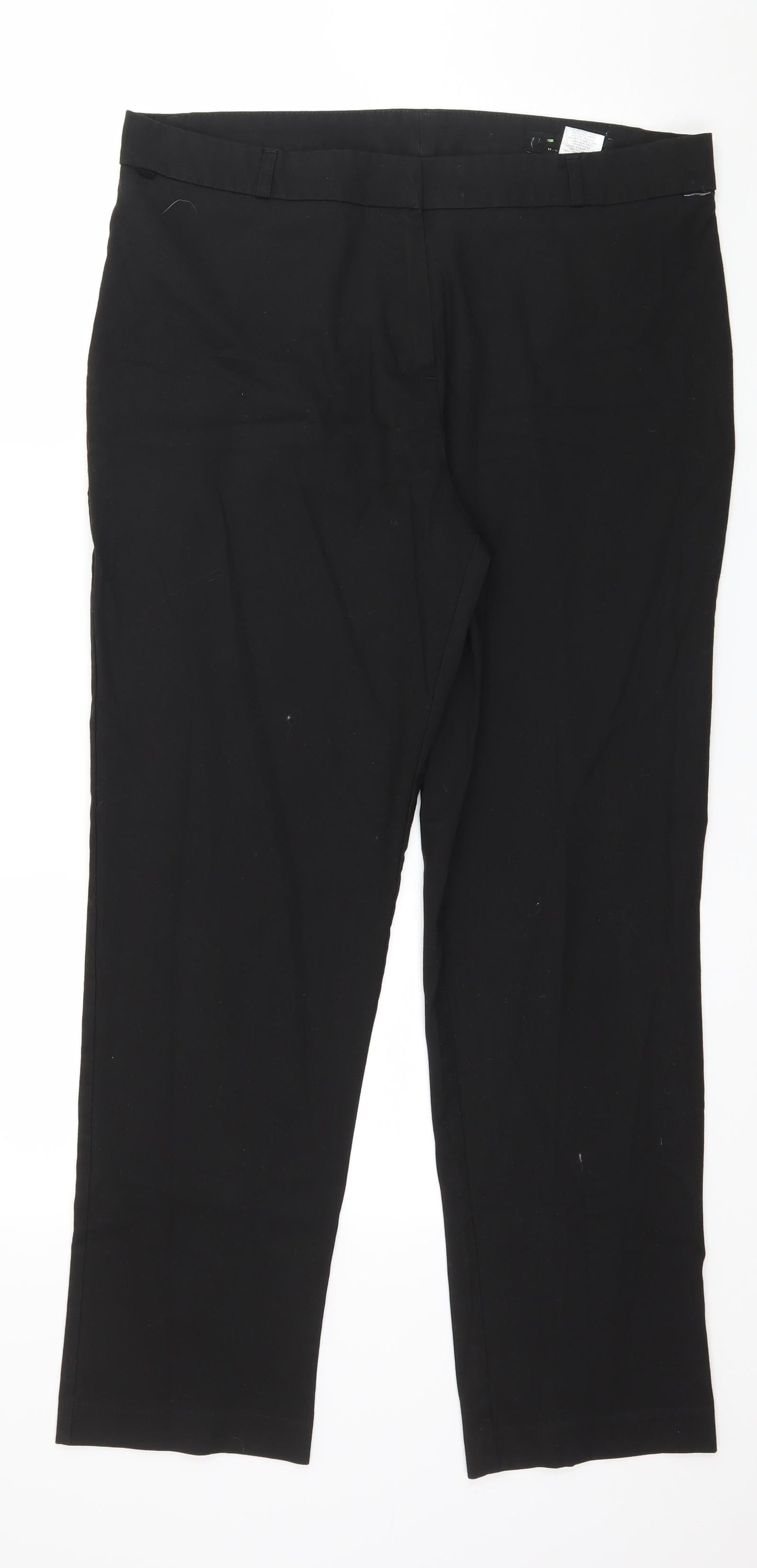 Preworn Womens Black   Trousers  Size 14 L28 in
