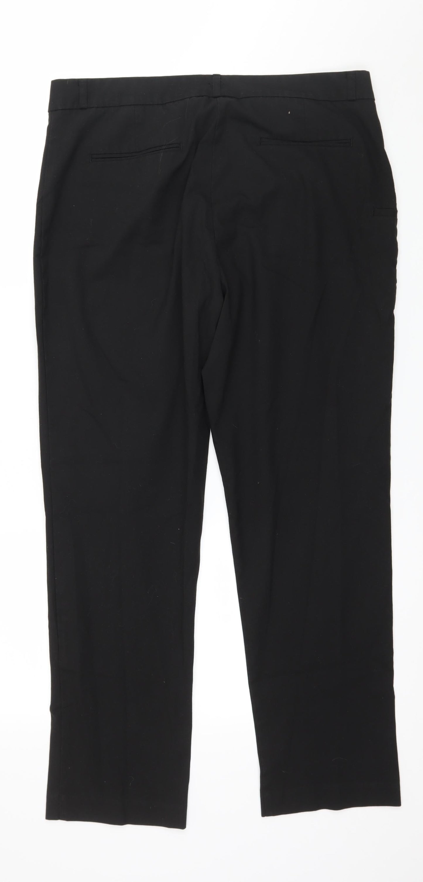 Preworn Womens Black   Trousers  Size 14 L28 in