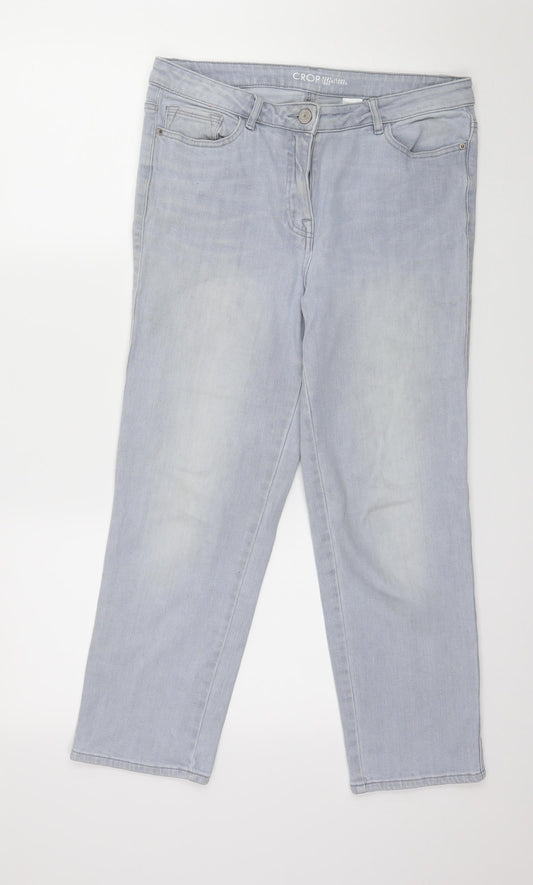 Preloved NEXT Womens Blue  Denim Skinny Jeans Size 12 L24 in - Front