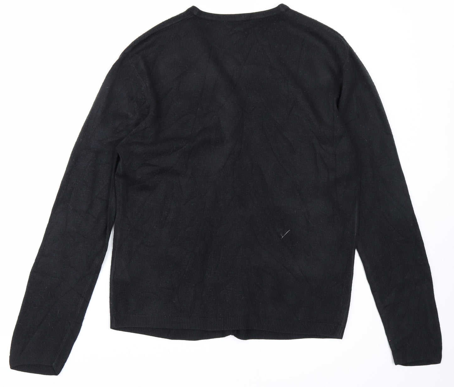 Paramour Collection Womens Black  Knit Cardigan Jumper Size S