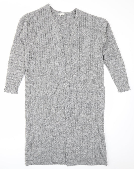Natura Womens Grey  Knit Cardigan Jumper Size S