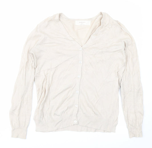 Zara Womens Beige   Cardigan Jumper Size S