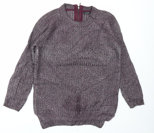 Autograph Womens Purple  Knit Pullover Jumper Size 10