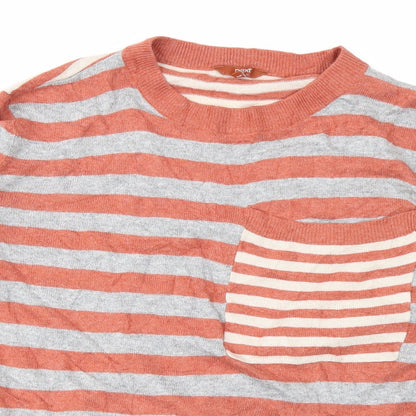 Next Womens Brown Striped  Pullover Jumper Size 12