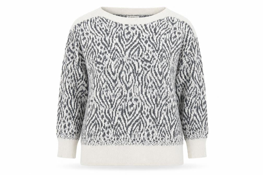 Monsoon Womens Red Animal Print  Pullover Jumper Size M