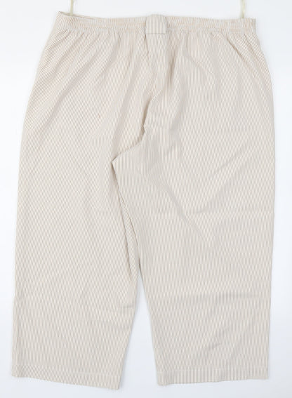 Classics Womens Brown Striped  Trousers  Size 20 L22 in