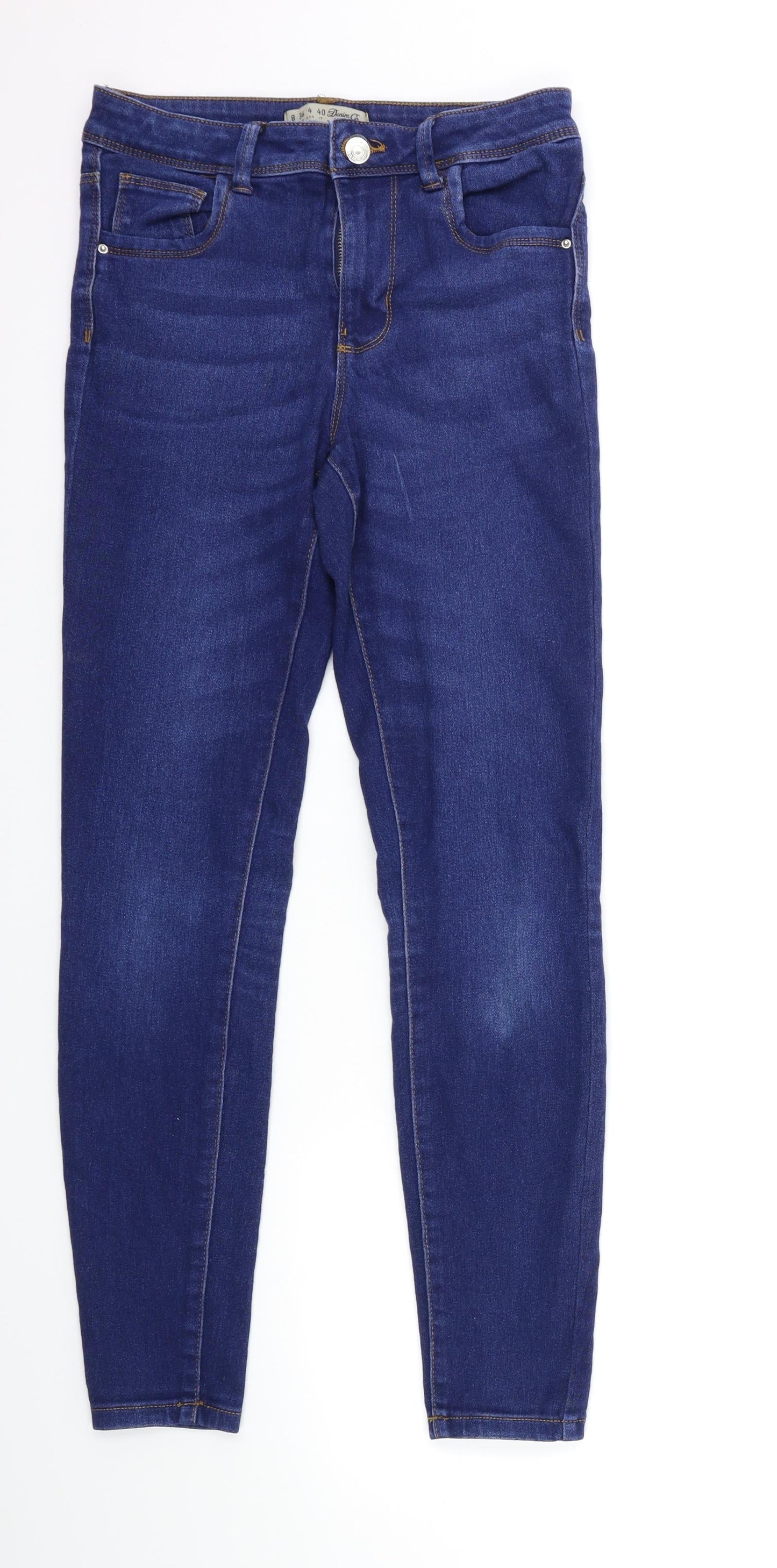 Denim & Co. Womens Blue  Denim Skinny Jeans Size 8 L27 in