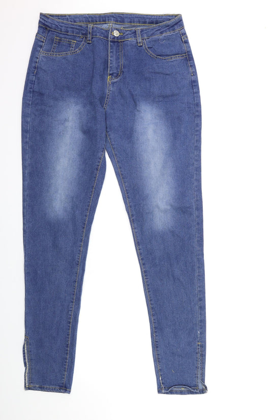 Preworn Womens Blue  Denim Skinny Jeans Size M L33 in