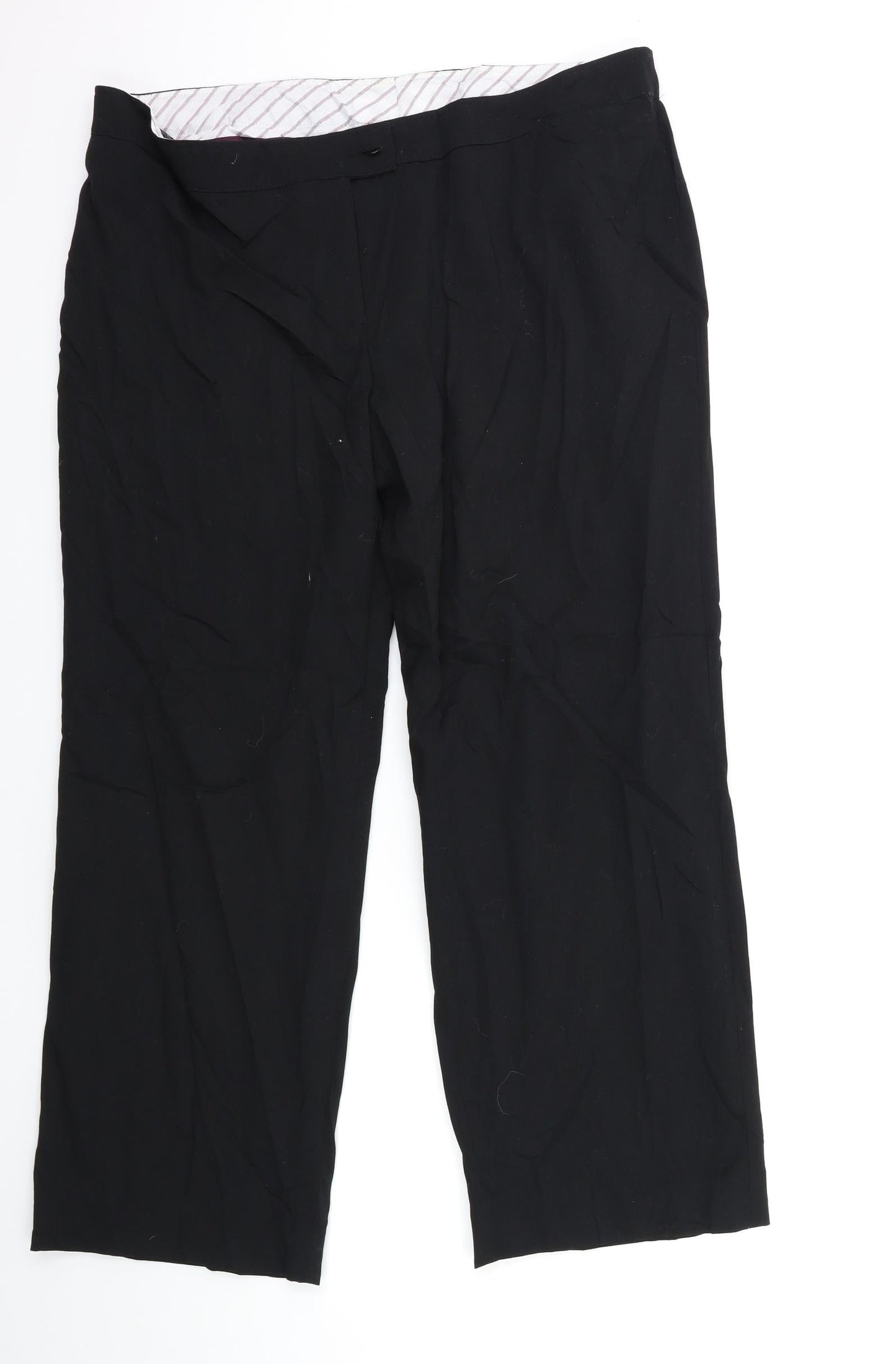 Preworn Womens Black   Trousers  Size 18 L29 in