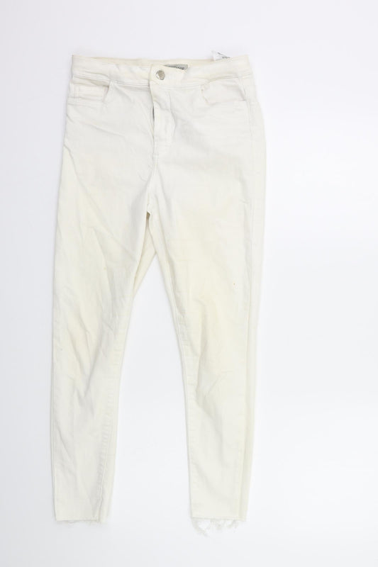 Topshop Womens White  Denim Skinny Jeans Size 30 in L25 in