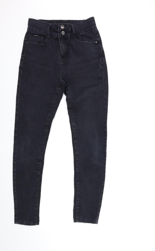 Preworn Womens Black  Denim Skinny Jeans Size 26 in L30 in