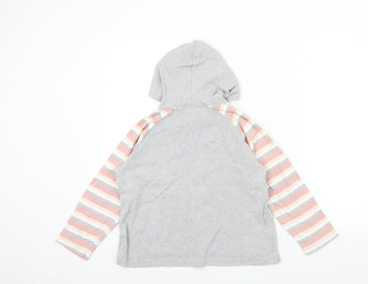 Next Girls Grey Colourblock  Pullover Jumper Size 10 Years