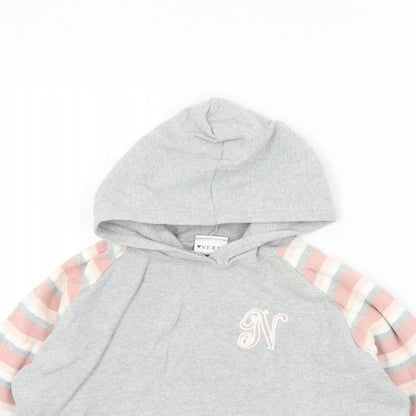 Next Girls Grey Colourblock  Pullover Jumper Size 10 Years