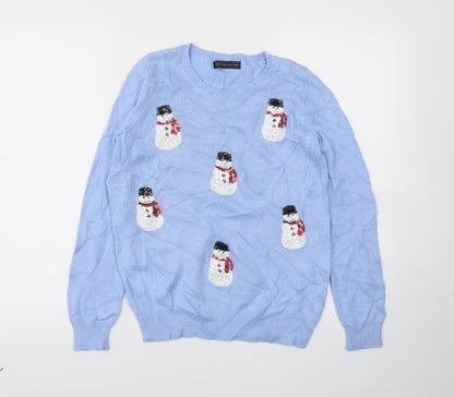 Marks & Spencer Womens Blue   Pullover Jumper Size S