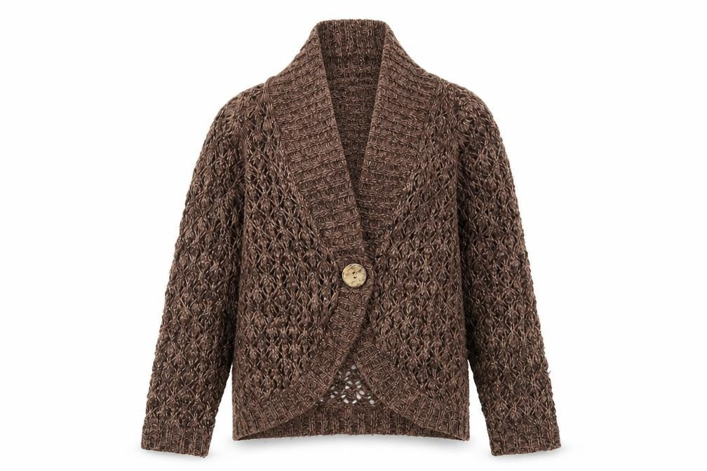 Casamia Womens Brown Cardigan Jumper Size M