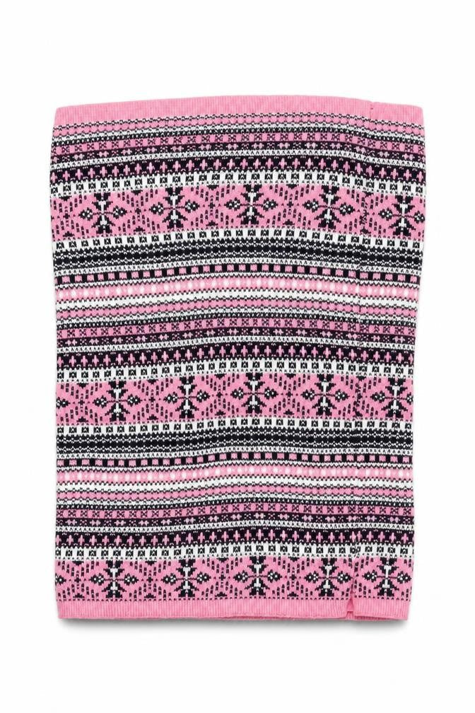 Preworn Womens Pink Argyle/Diamond   Shawl/Wrap