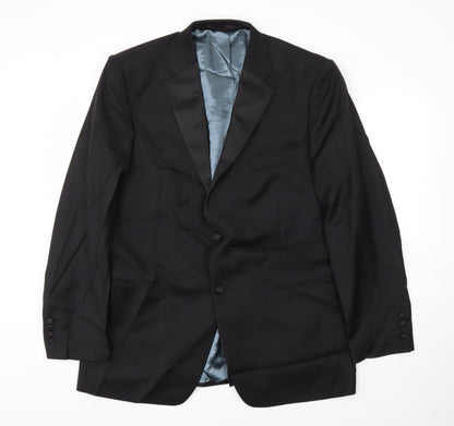 Additional front view of jhon lewis men’s black jacket blazer, size 44