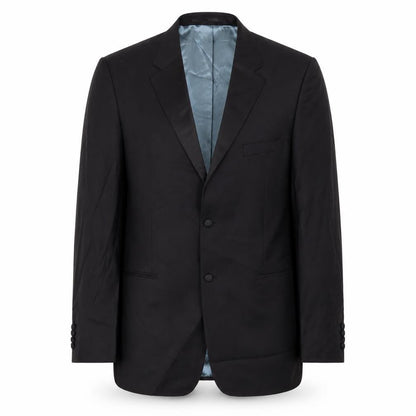 Front view of jhon lewis men’s black jacket blazer, size 44