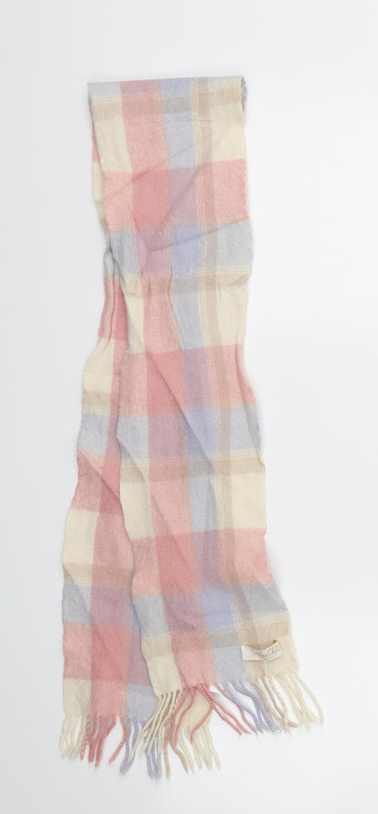 CISTINA CHITI Girls Pink Check  Scarf Scarves & Wraps Size Regular